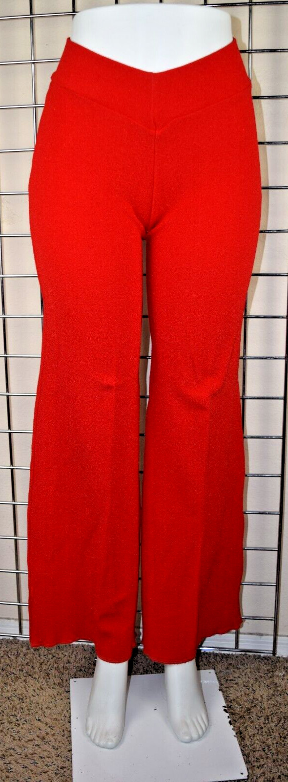 Vintage Pants Movin USA Bodywear W22 L31 80s Vibrant Red Soft Textured Cotton