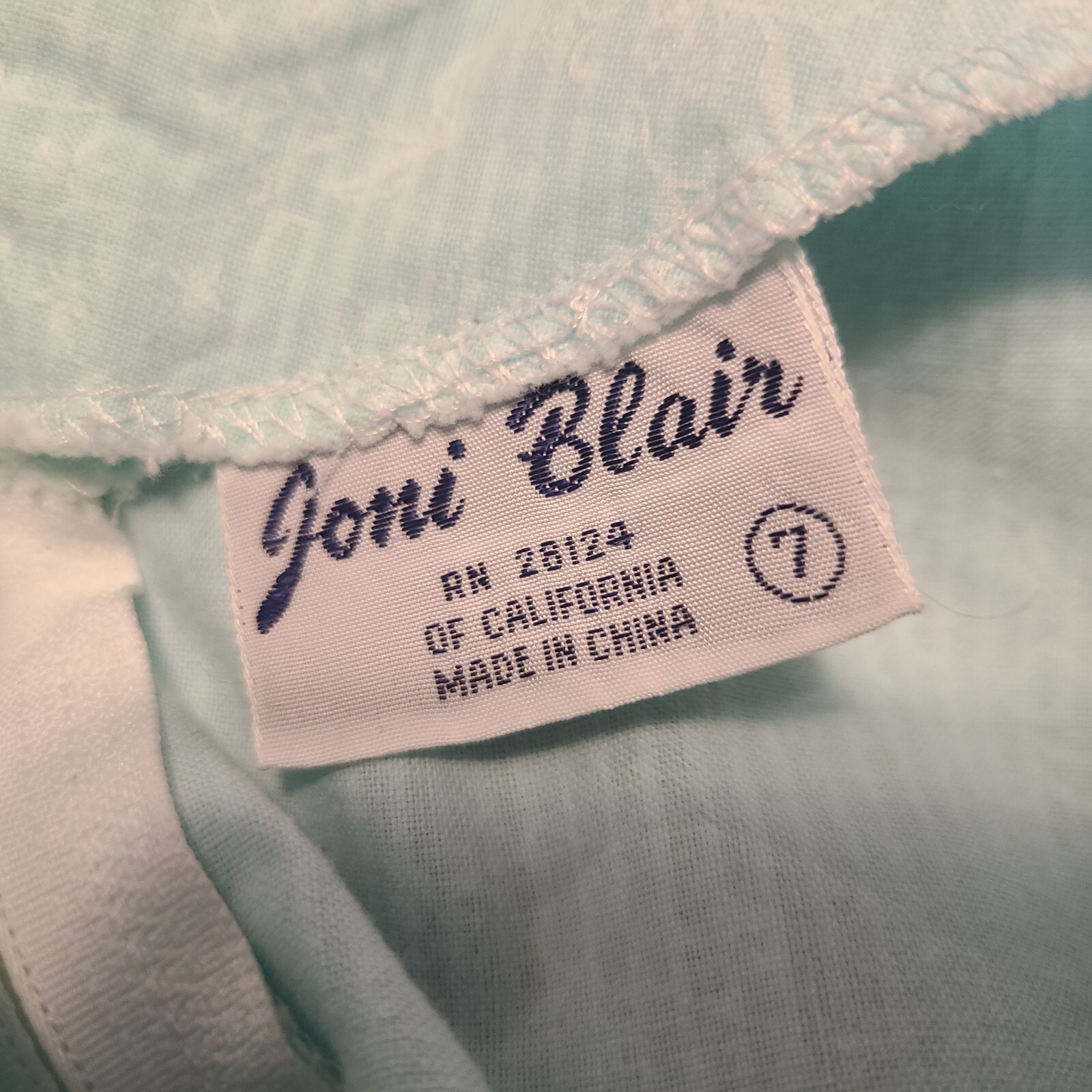 Vtg 80’s Joni Blair Dress Sz 7 Pastel Blue Green Stripes Floral Retro Sundress