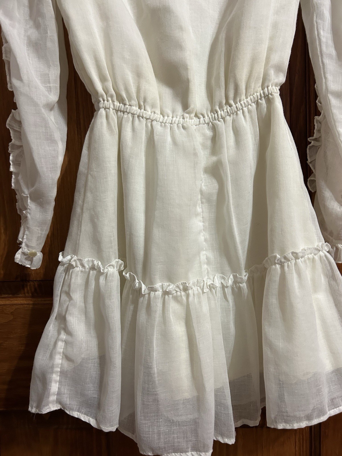 Vintage Dress Small Phase II White Prairie Coquette Long Sleeve Lana Del Rey