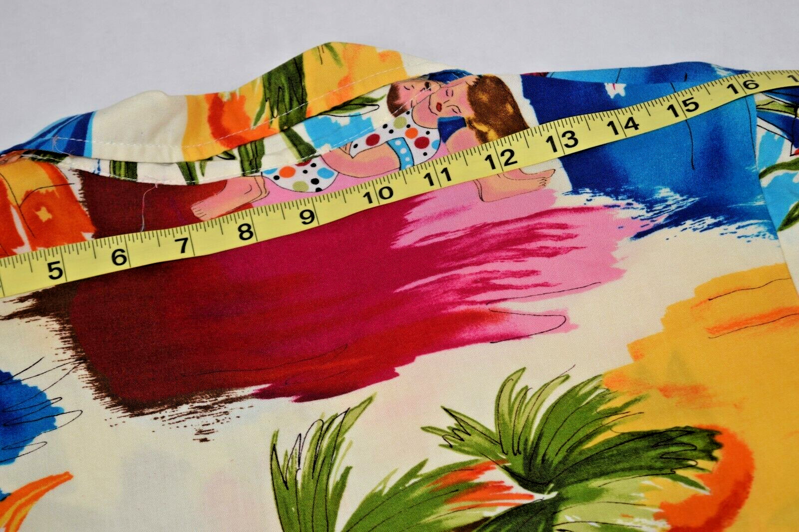 Vintage Womens Hawaiian Shirt Clio Petites Size PL 90s Tropical Paradise MadeUSA