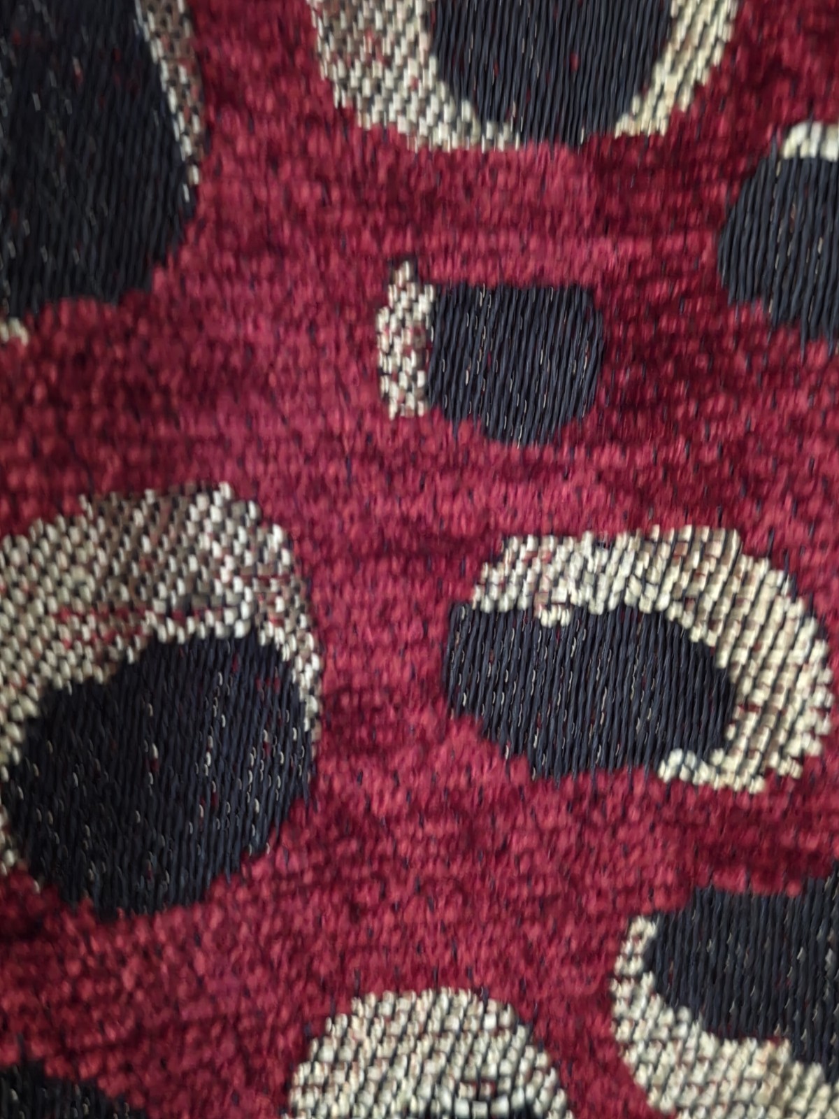 Vintage YakMagik Blazer Women’s L Red Black Gold Tapestry Embroidered