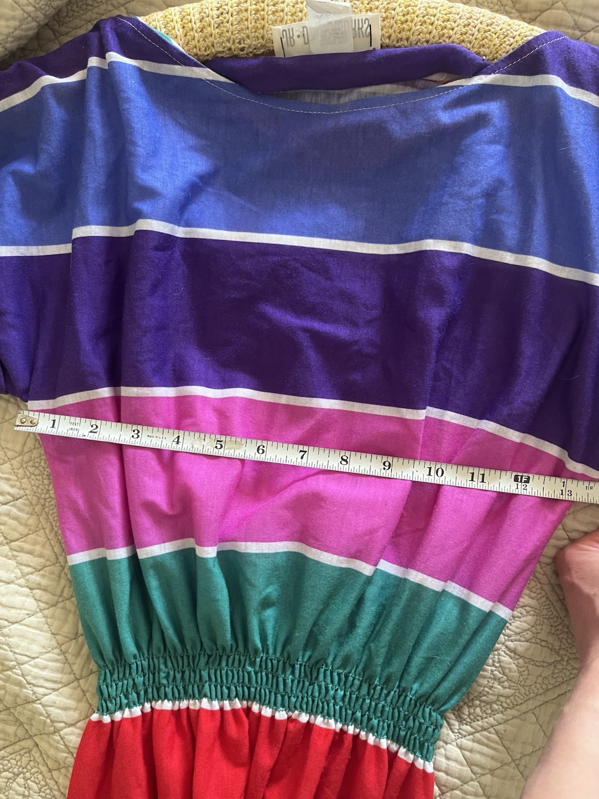 VTG Jr Dressworks Dress Striped Colorblock Size Small Summer Beach