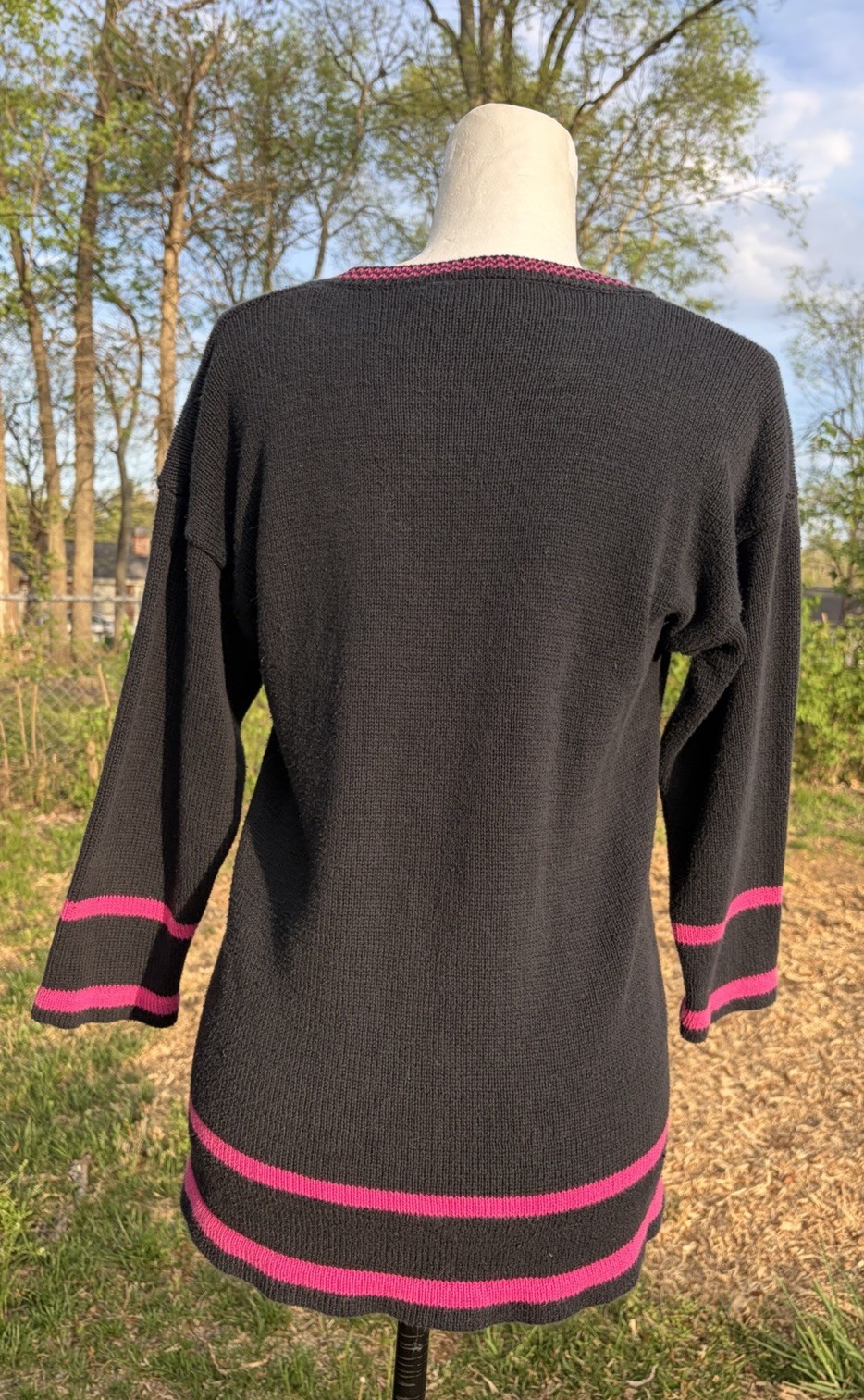 Vtg 80’s Beldoch Popper Knit Sweater 3/4 Sleeve Cottagecore Strawberry Medium