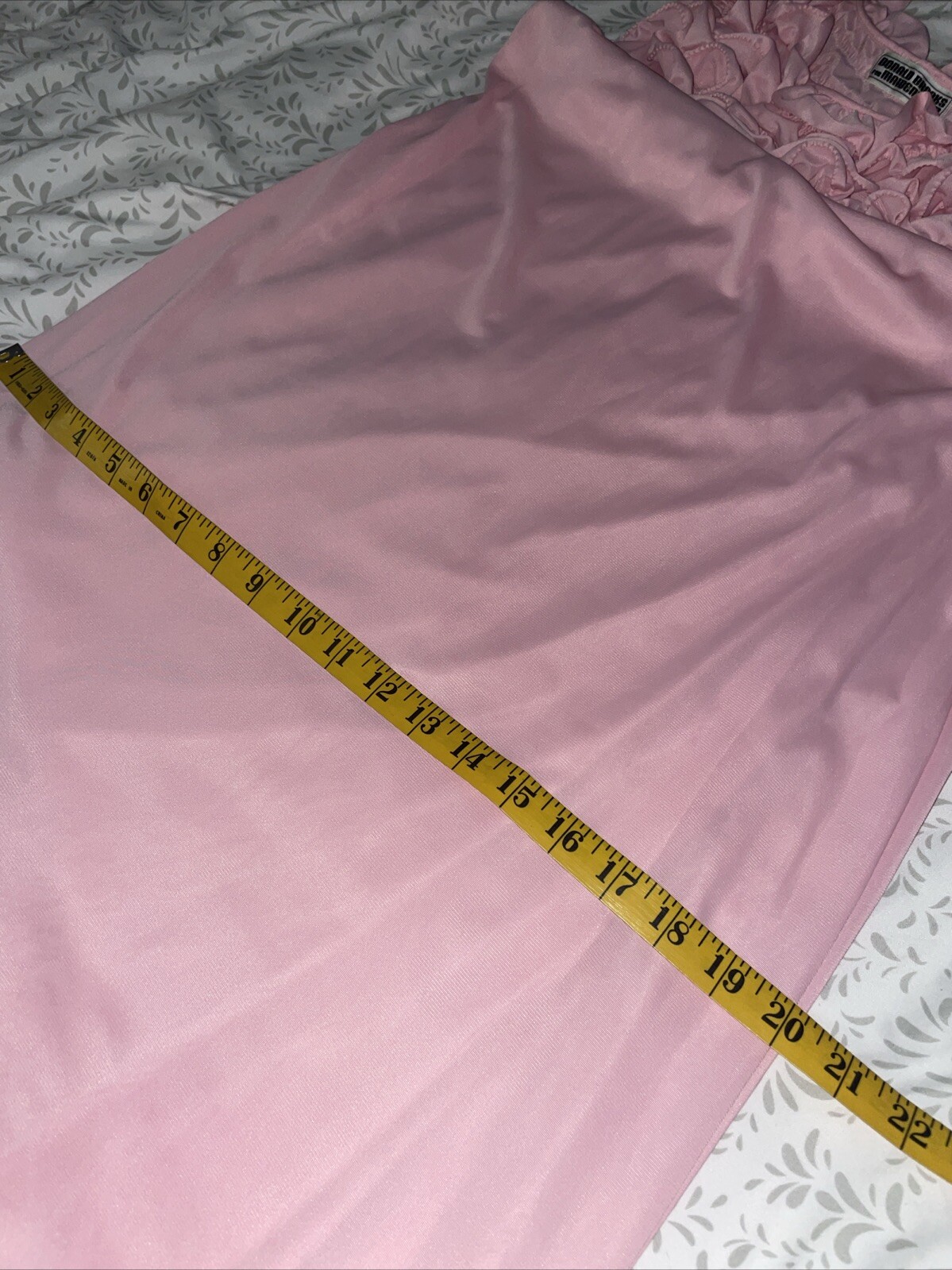 Vtg Sissy PINK Gown Nylon Maidenform Woman’s M TONS of RUFFLES Long Nightgown