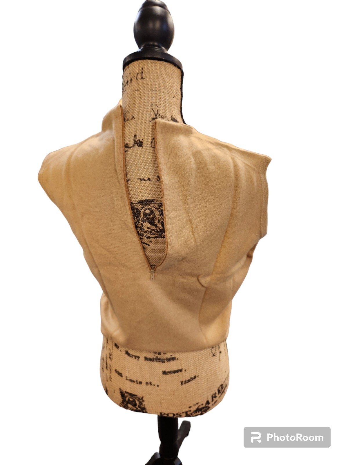 Dalton 50s 100% Virgin Cashmere Beige Sweater Vest WPL 11765