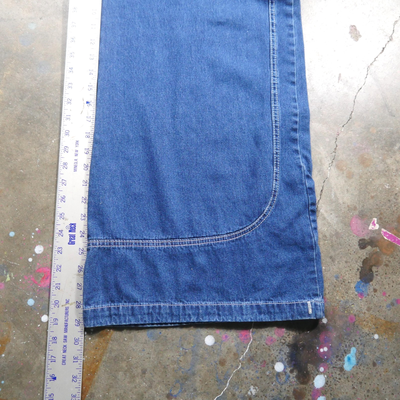 Vintage 90s Kikwear Kik Girl Wide Leg Baggy Drawstring Jeans Size M Rave Jnco US