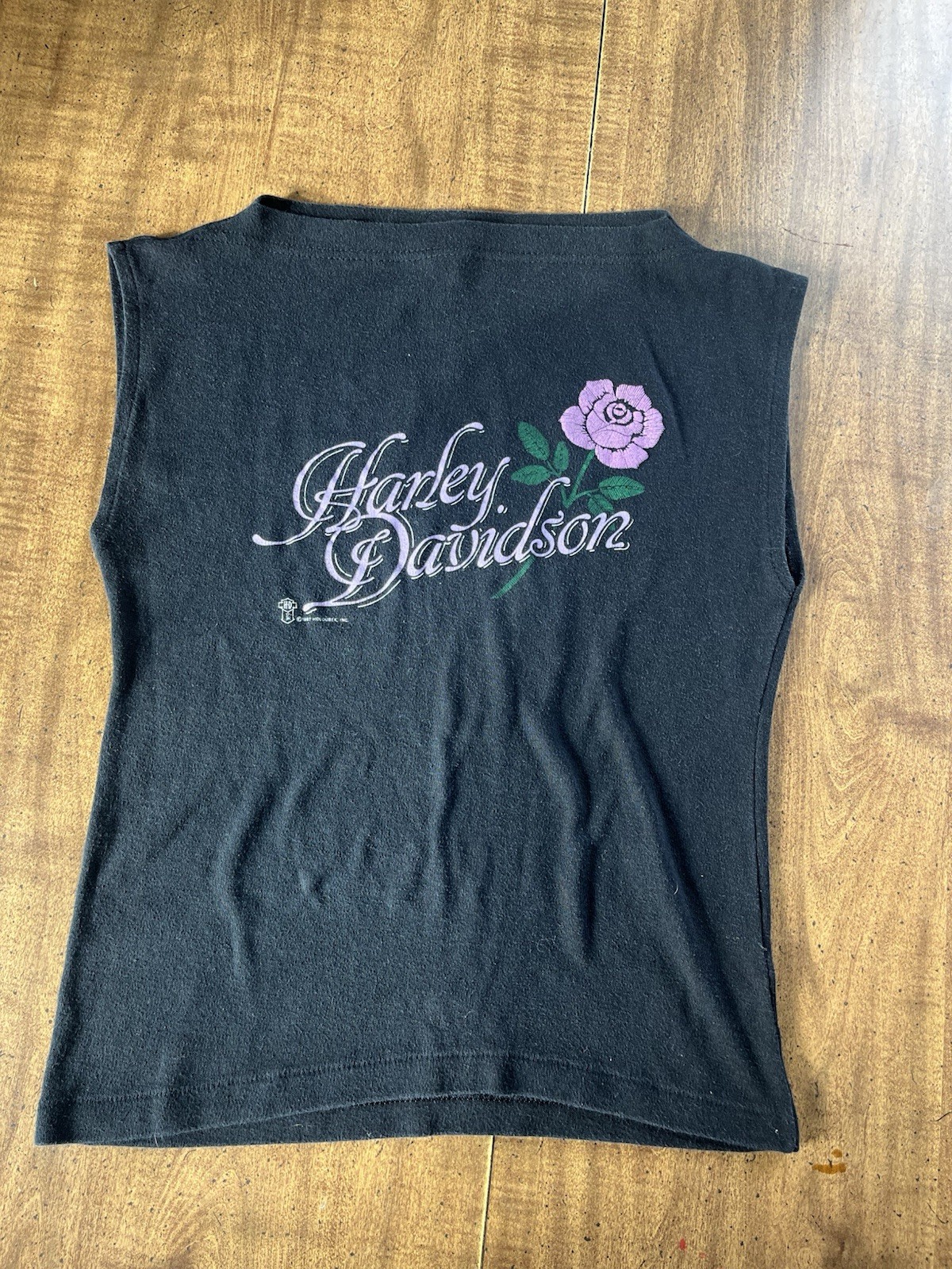 Vintage 1987 Harley Davidson Holoubek Single Stitch T-Shirt 80s Biker Tee USA