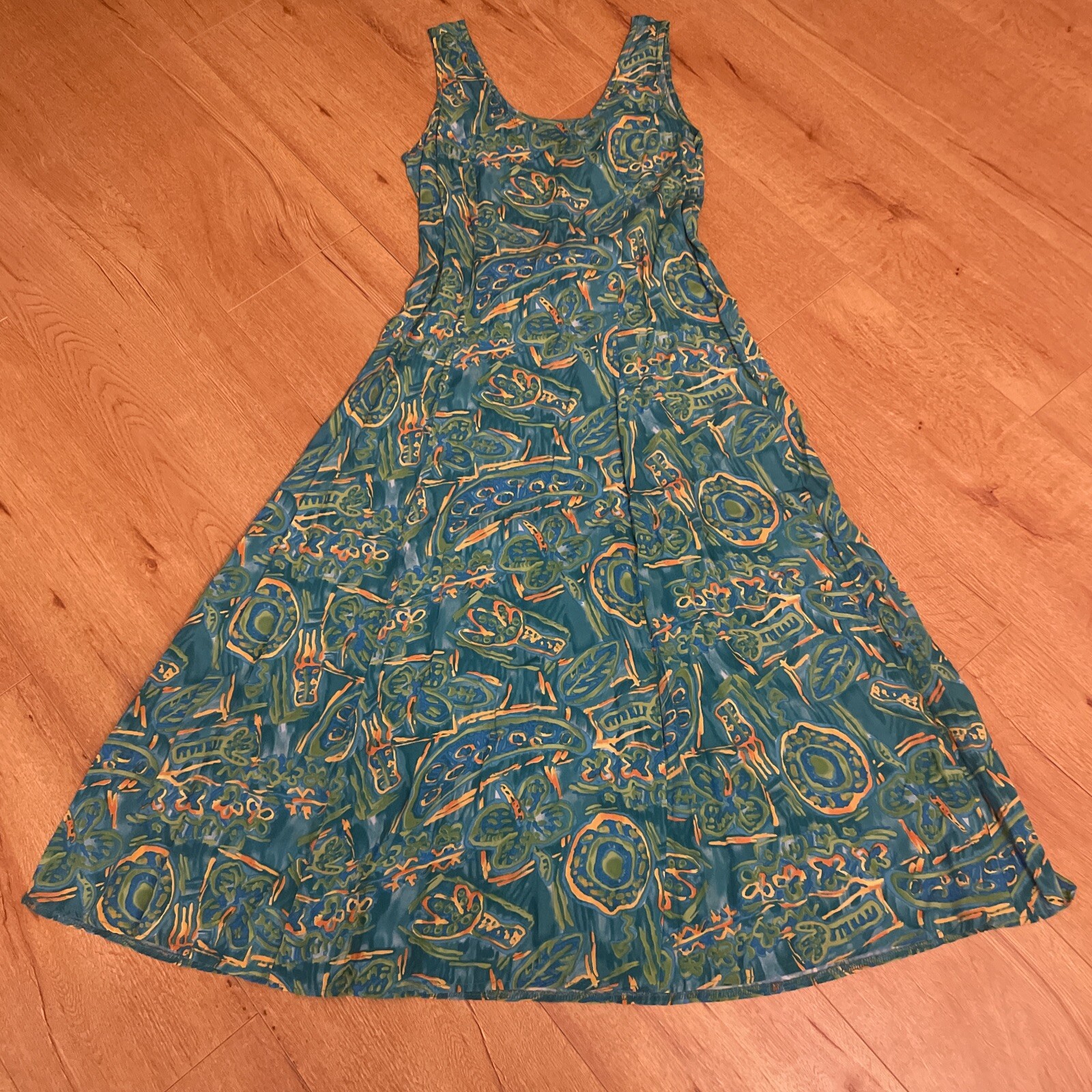 Big Hed Designs Vintage Hawaiian Sheath Dress Tropical Vibrant Cruise 97 Small