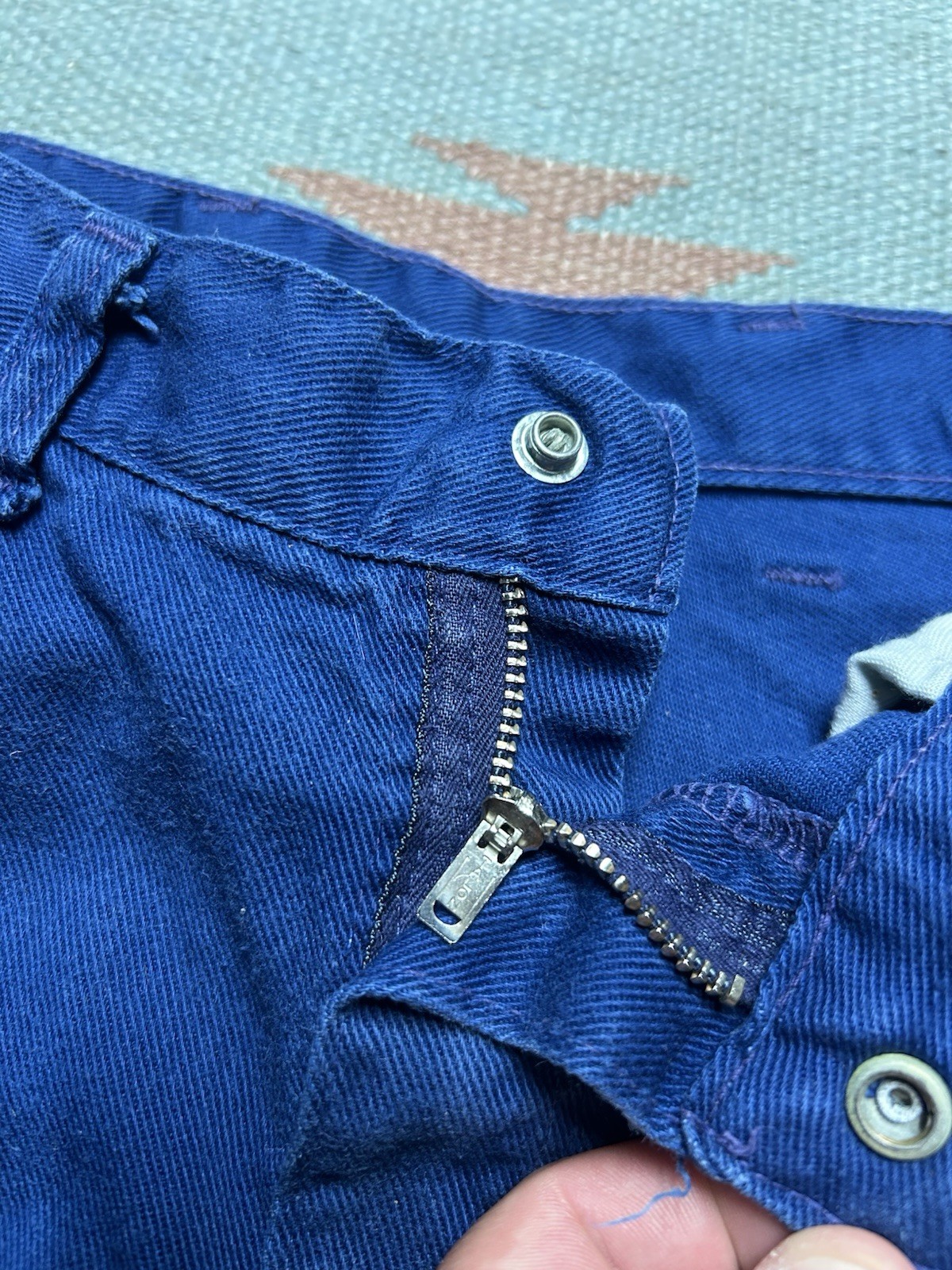 Vintage 60s 70s wrangler shorts capri shants blue women’s size 15/16 slim 26