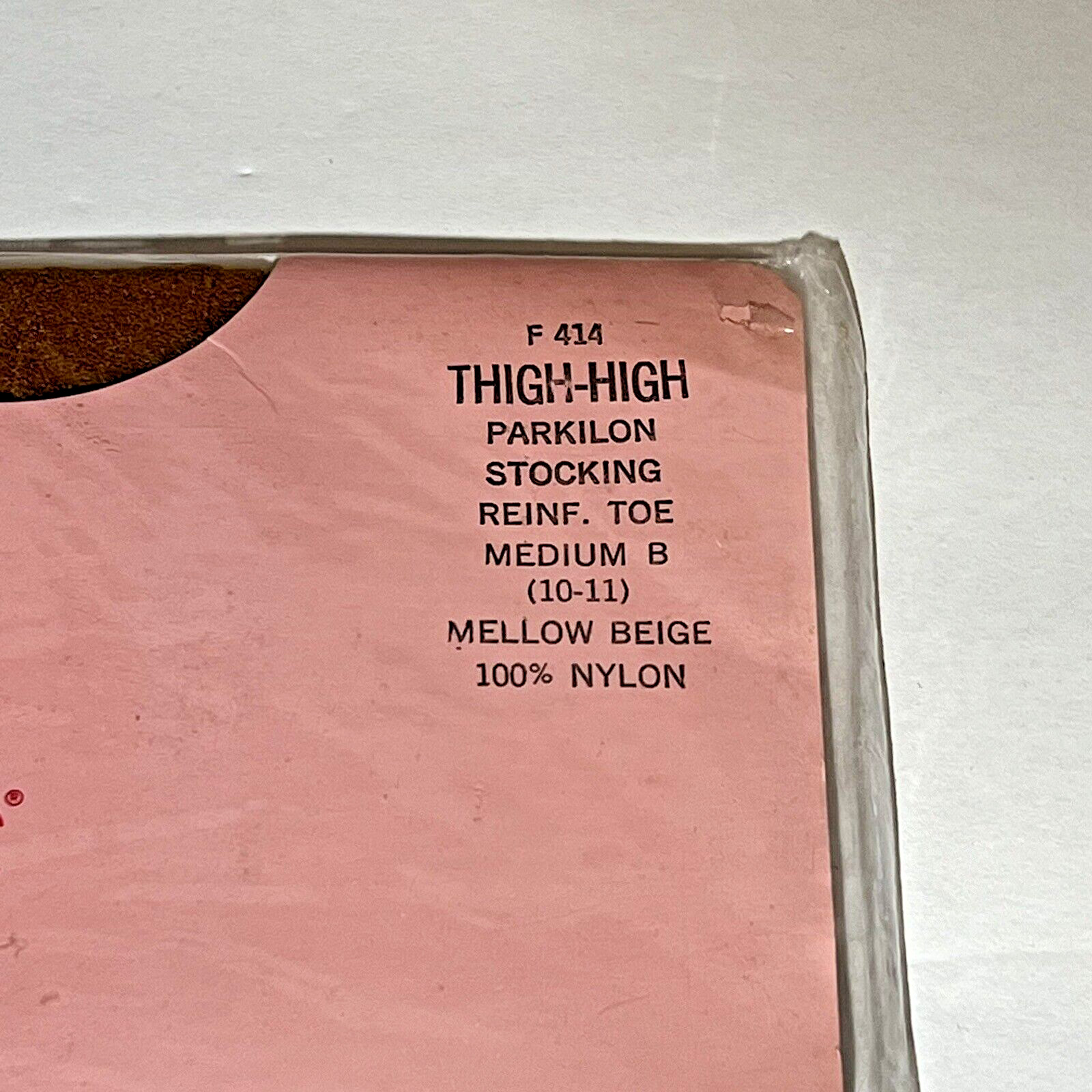 Park Avenue Stockings Thigh-Hi Parkilon Mellow Beige Reinf. Toe Medium B 10-11