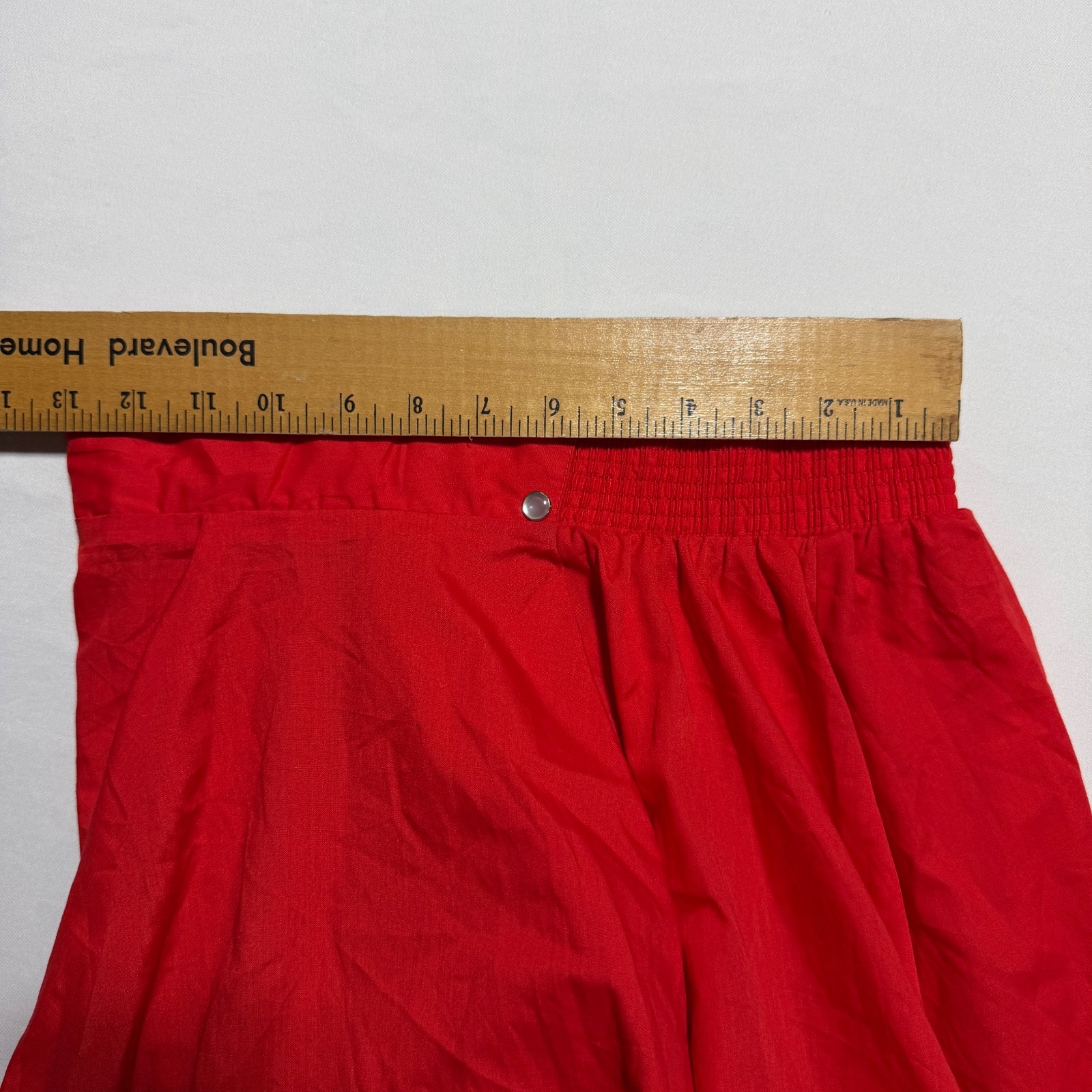 Partners Please Malco Modes Red Square Dance Skirt Size M Tiered Ruffle Vtg
