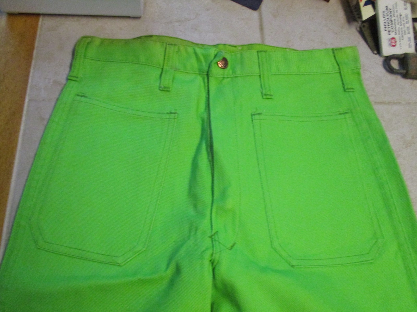 VTG NWT Deadstock Gaslight Womens Jeans 29 34 USA Bell Bottom Disco Green Hippy