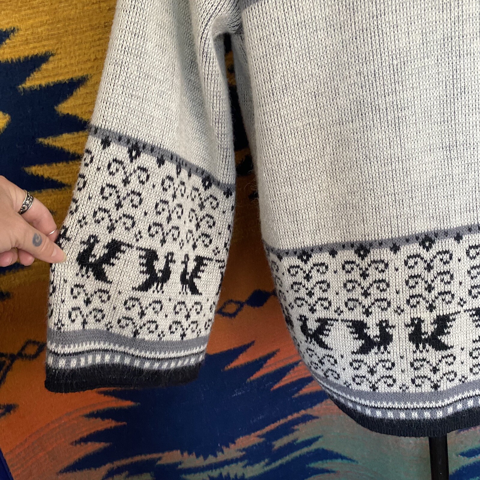 Vintage Billie Jo Winter Open Cardigan Sweater. S/M. USA. Early 80’s. Kimono.