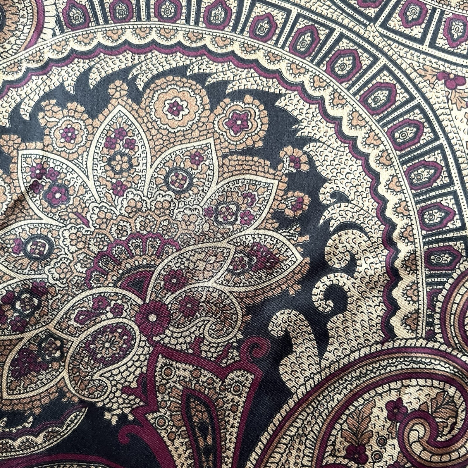 Vintage Haberdashery is Personal Top Size 10 Paisley Blouse Shoulder Pads EUC