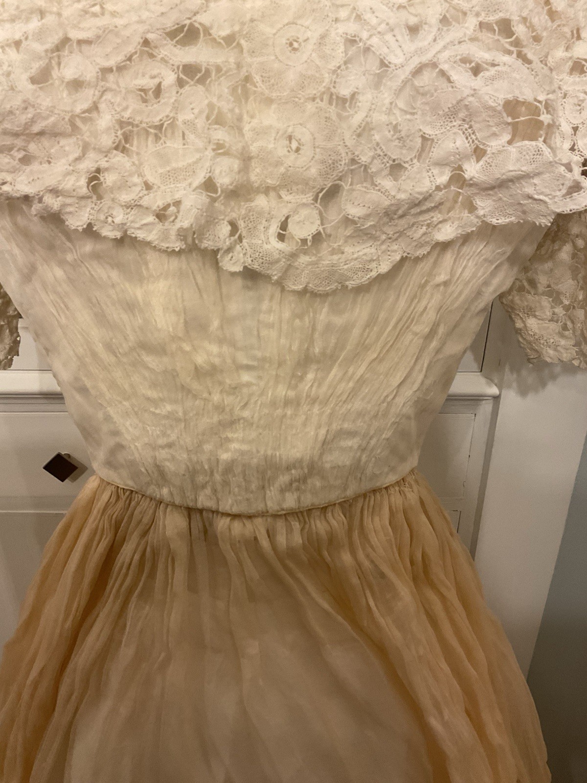 1850’s Antique Ballgown Restored Conserved
