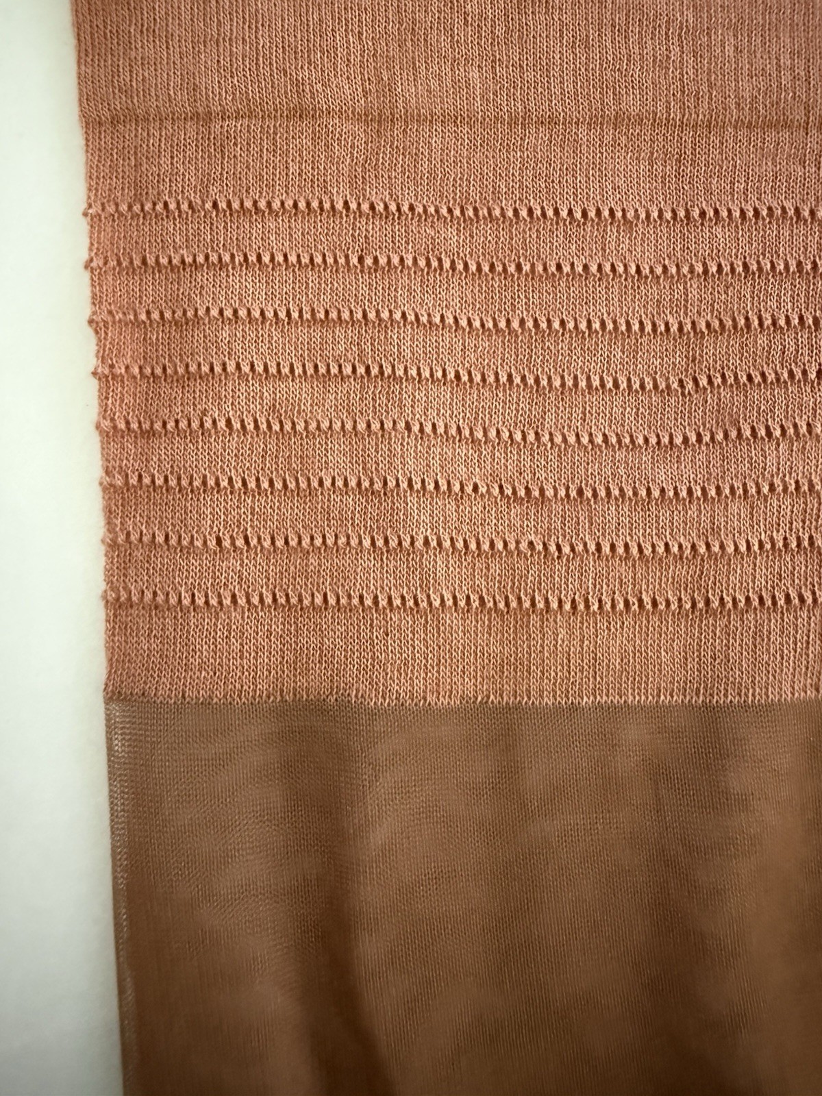 Vintage Seamed Flat Knit Service Weight Cotton Foot And Welt