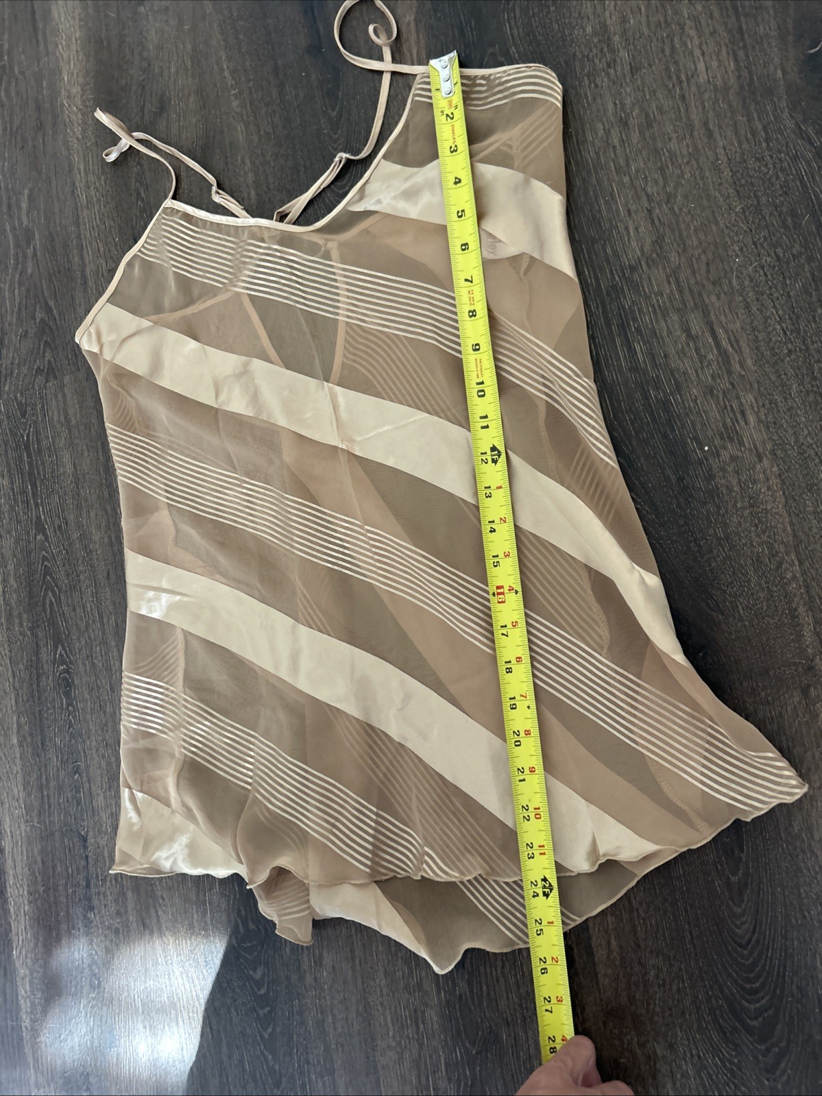 Vintage Shirley of Hollywood Lingerie Nightie Mini Slip Dress Festival Gold S*XY