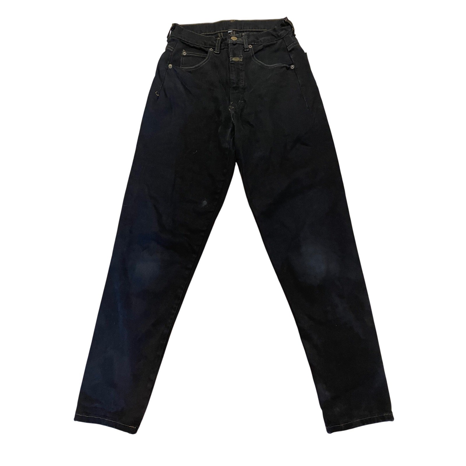 Vintage Marithé François Girbaud Jeans Black High Rise Tapered USA Made 90s