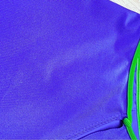 Vintage Cole of California blue and green 80s retro short wrap skirt coverup
