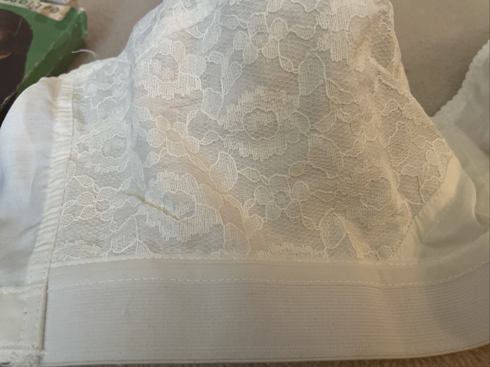 Vintage 1960’s JC Penney Bra Size 36C Cotton & Lace Non-Slip Bra Retro /Orig Box