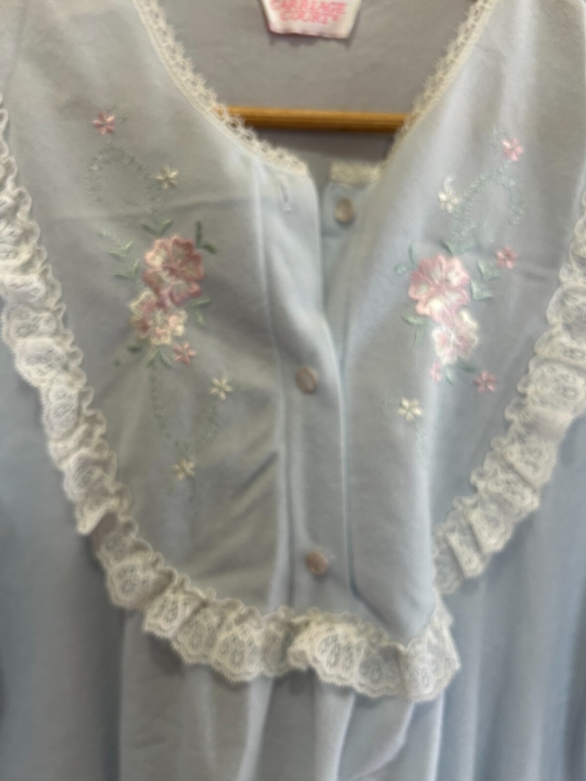 vintage Sears Carriage Court long nightgown blue size M w/ tag