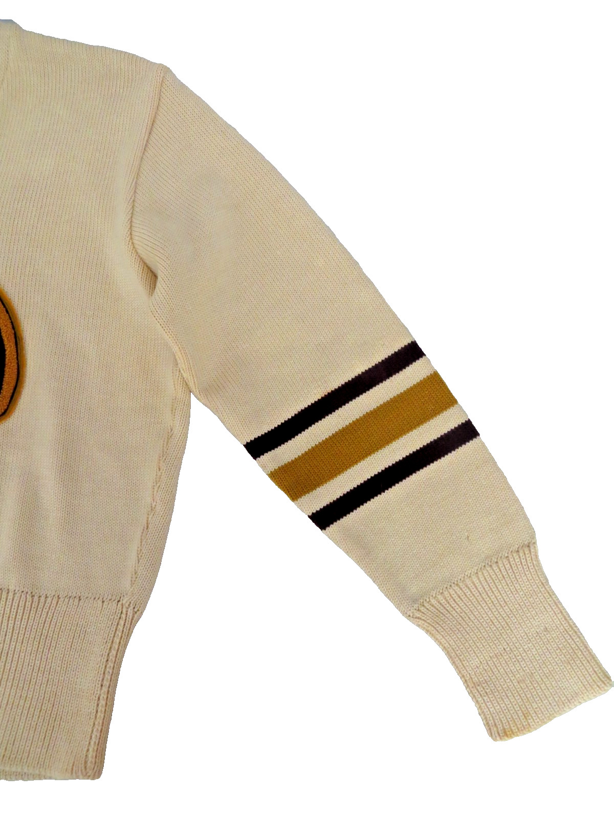 Antique Beige Maroon Gold WHITING COMPANY Lettermans Cheer Sweater Vest „Miller”