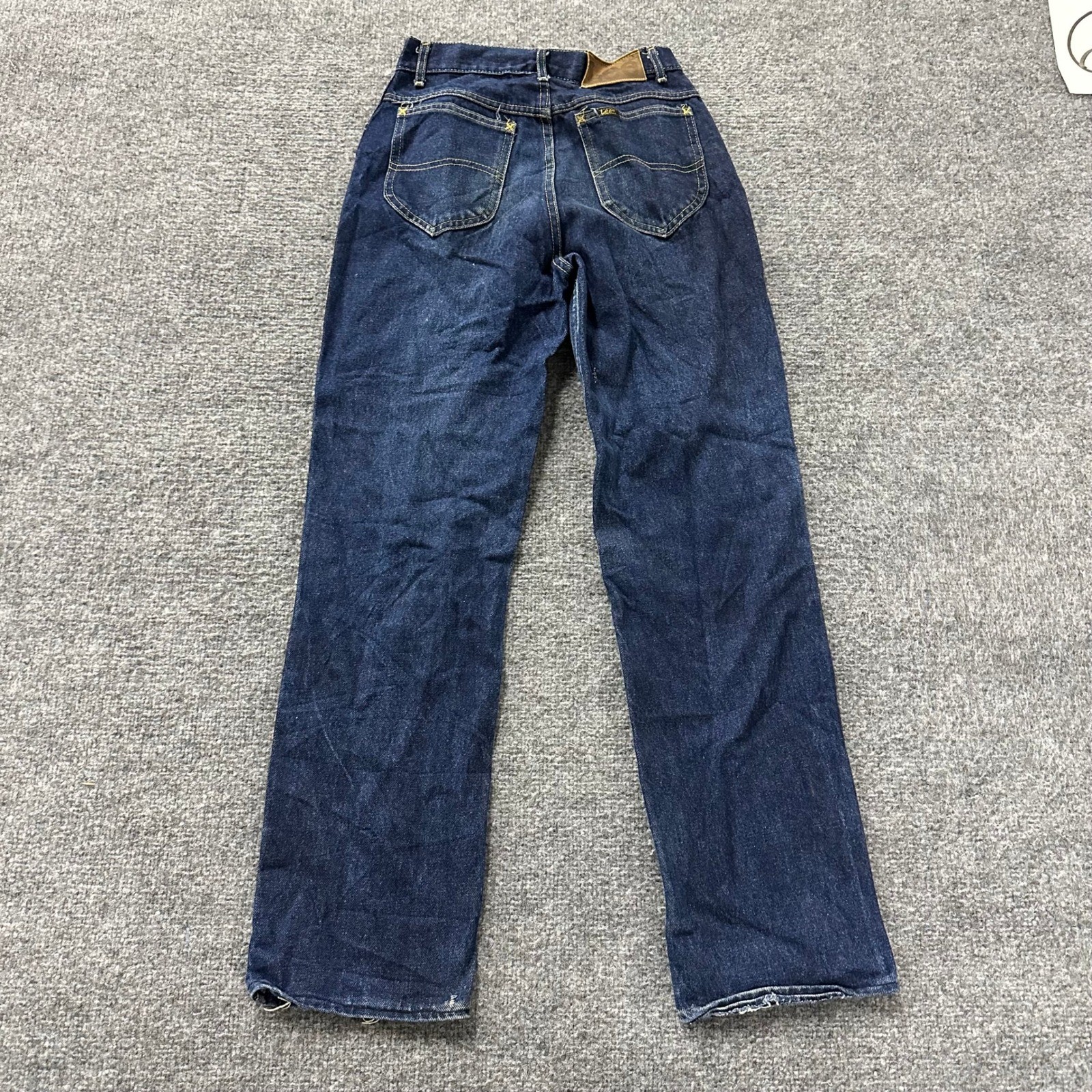 Lee Jeans Womens Size 9 Dark Wash High Waisted Straight Leg Cotton Made in USA