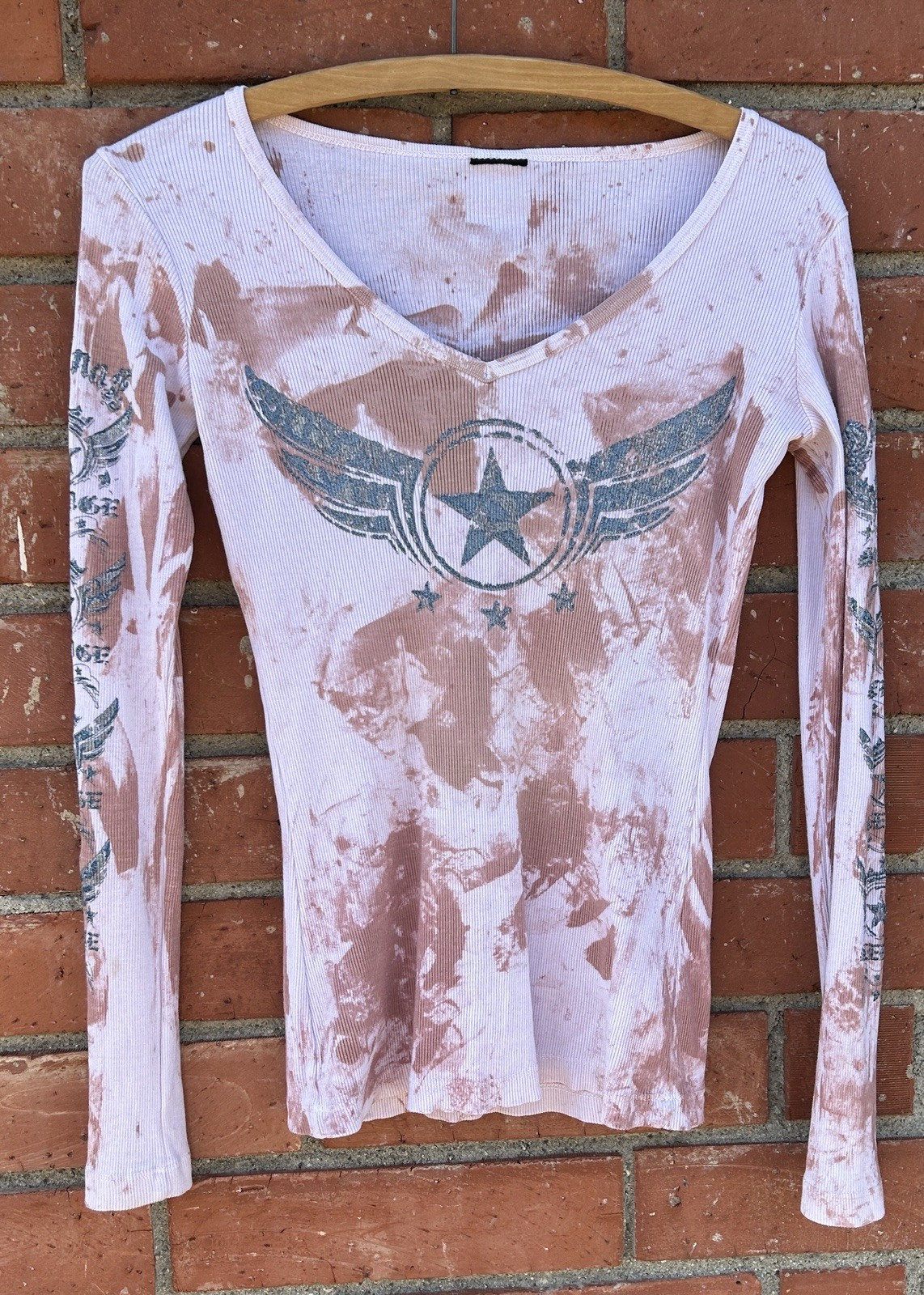 Original Sledge Long Sleeve Ribbed Graphic Thermal Y2K