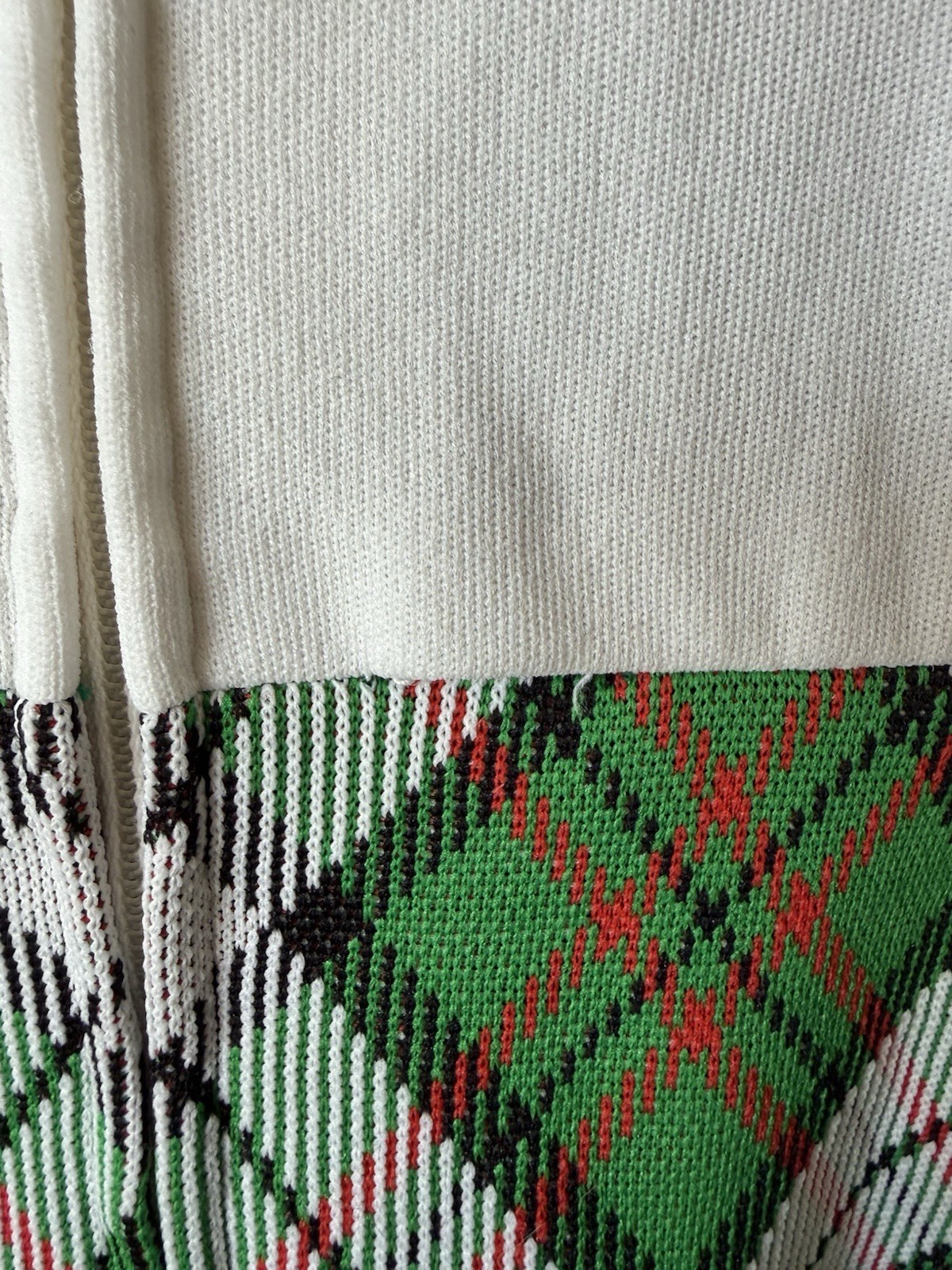 Vintage 1970s Green Plaid Maxi Dress Long Sleeve White Bodice A-Line