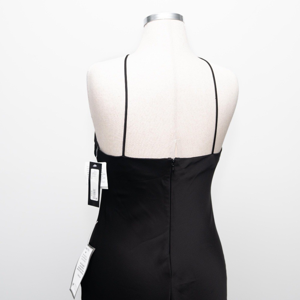 Betsy & Adam – Pavé-Bead Satin Halter Gown