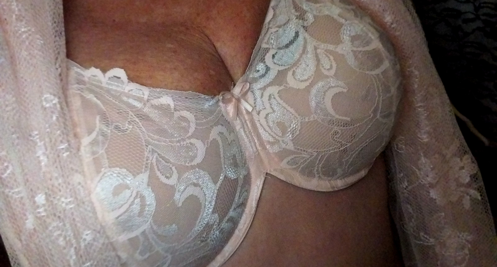 VTG SILKY VANITY FAIR OPAQUE SHEER UNLINED PINK LACE BRA UW 34DD COQUETTE