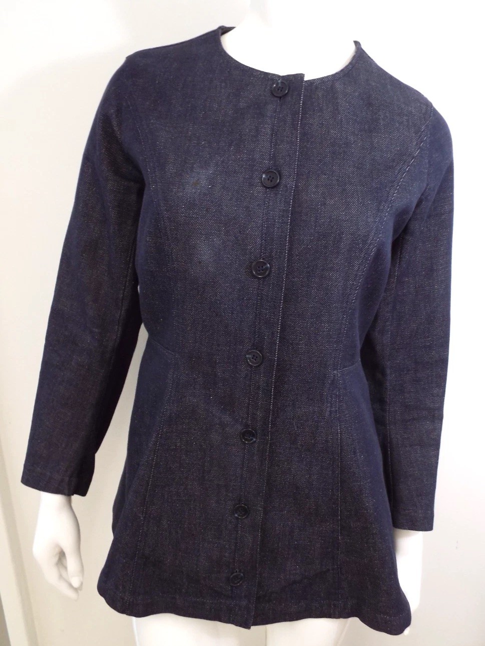 Vintage 1970s Yves Saint Laurent Rive Gauche Denim Jacket 40 YSL Paris France