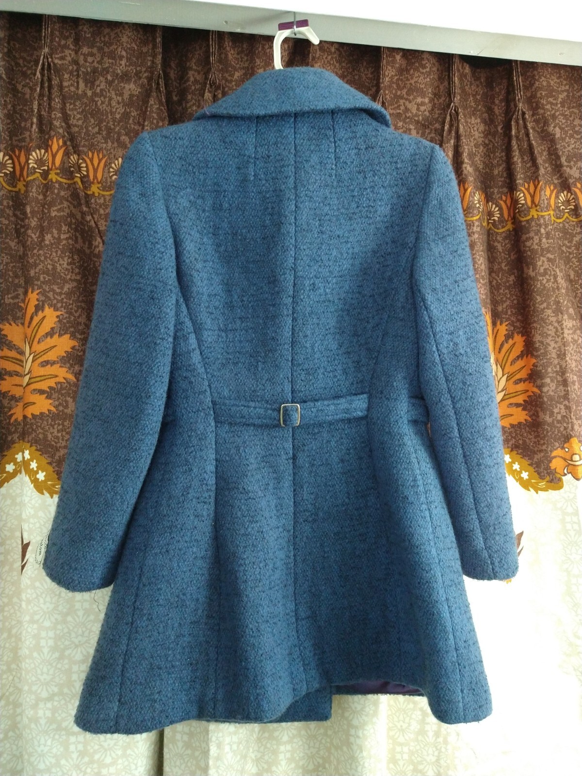 60s Vintage Bromley Blue Deadstock Wool Winter Coat Lined & Nwt