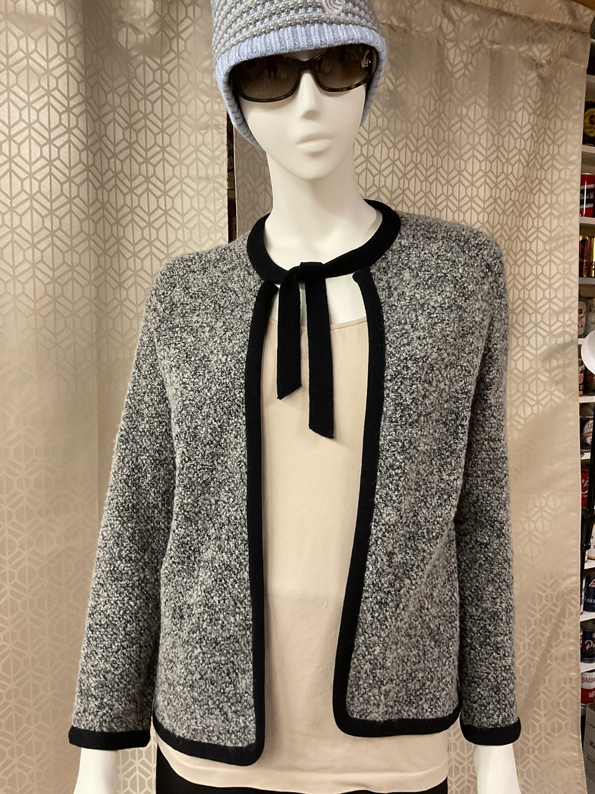 Vintage Dorce Leroy Knitwear Wool Gray/Brown Cardigan Sweater