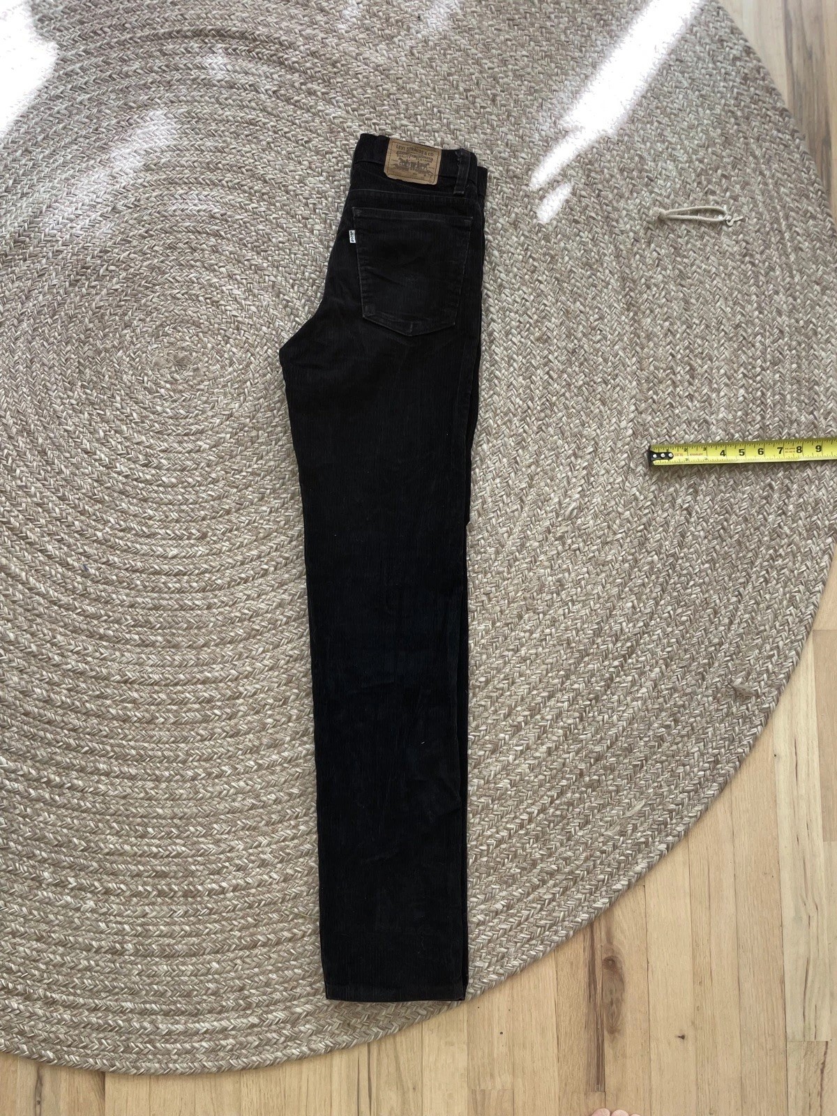 1970’s Holy Grail Levi’s 705 White Tab Black Corduroy Student Cut Pants. 30×32
