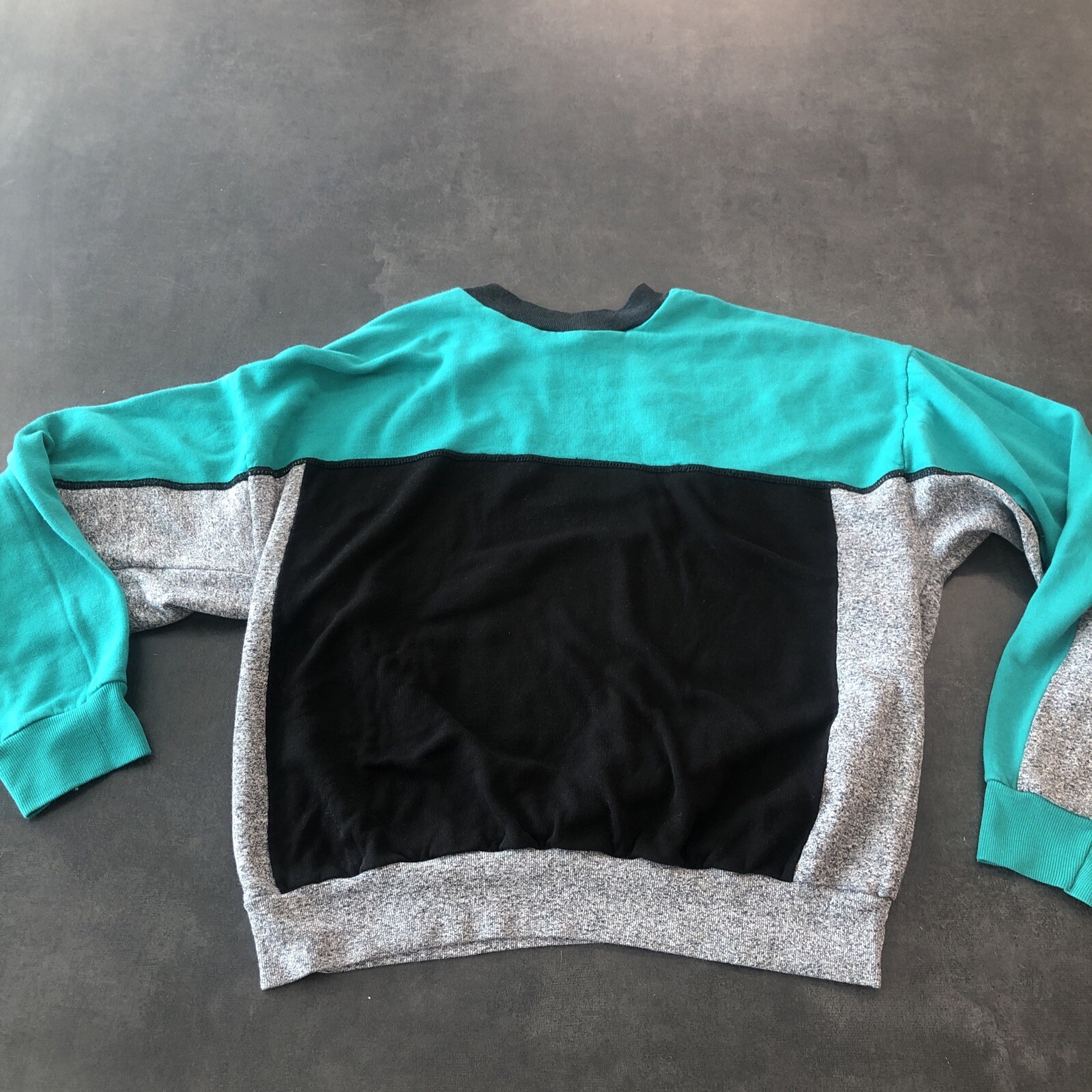 Vintage Runner Up Color Block Crewneck Sweatshirt Made In USA
