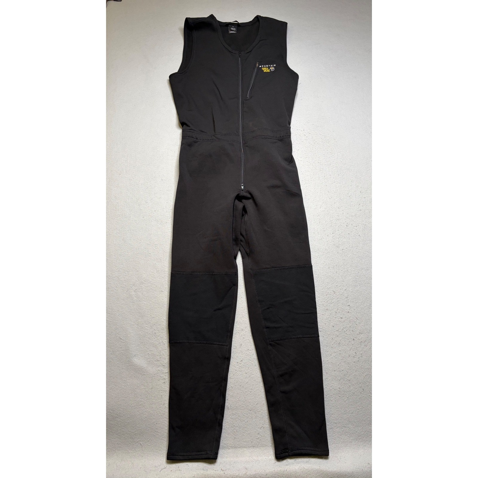 Mountain Hardwear Fleece Bib Overalls Women L Black Vintage 90s Made in USA Vest