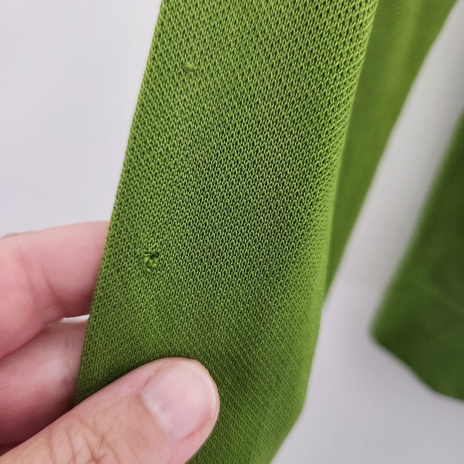 Vintage 70s Andrew Fifth Ave Avocado Green Turtleneck Shirt Rainbow Trim Size 14