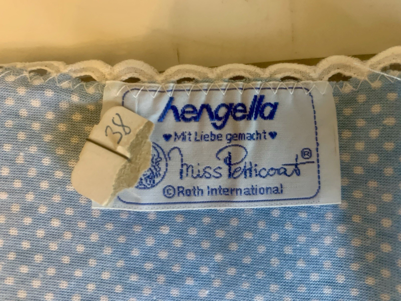 True Vintage Nightgown Hengella Miss Pettycoat Size 38 Original 70s