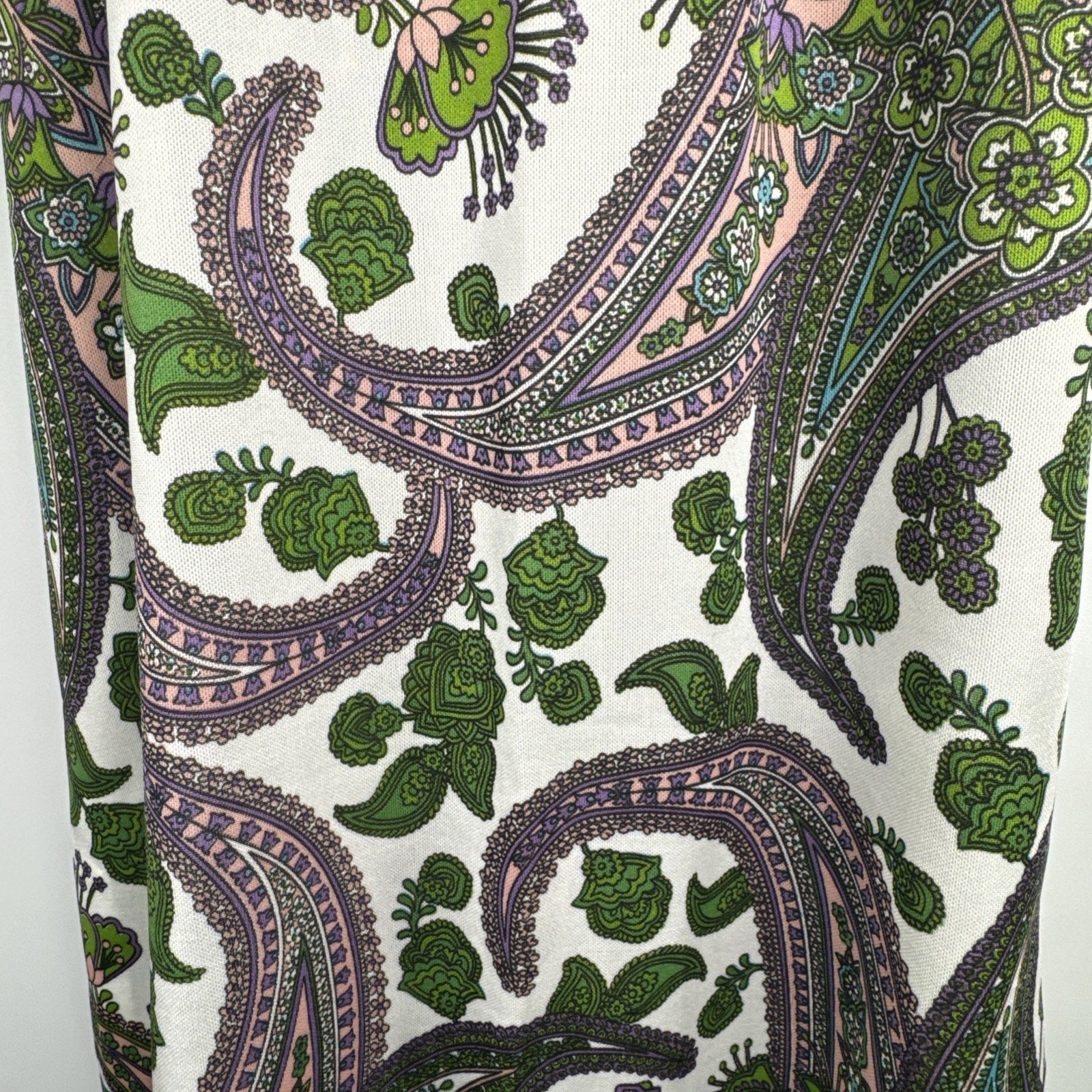 NWT Rare VTG Psychedelic Hippie 60s Floral Paisley Boho Maxi Skirt Small medium