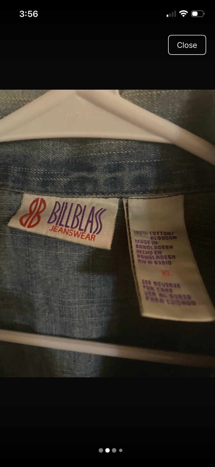 Bill Blass Women’s Denim Jacket Light Blue Jean Cotton Size XL Y2K Vintage