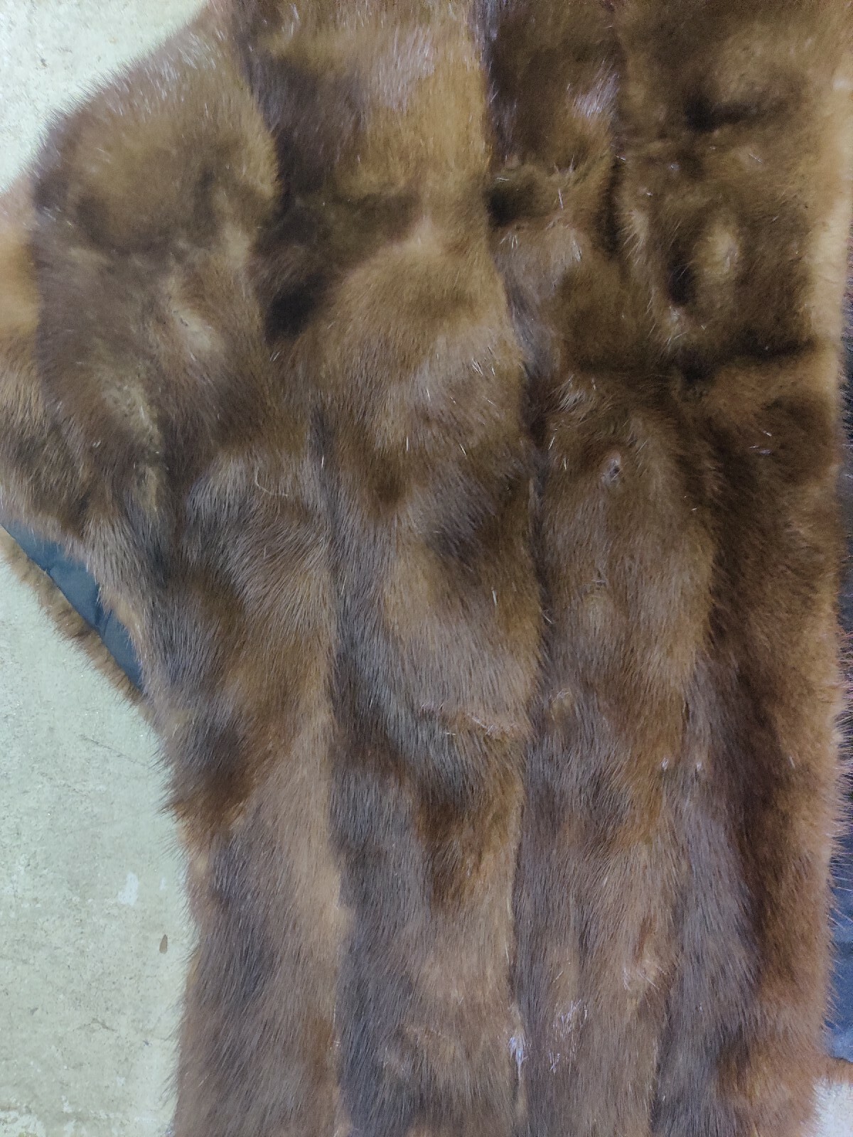 Vtg Genuine Fur Mink Stole Reddish Brown Wrap Coat Cape Shawl Titches Dallas