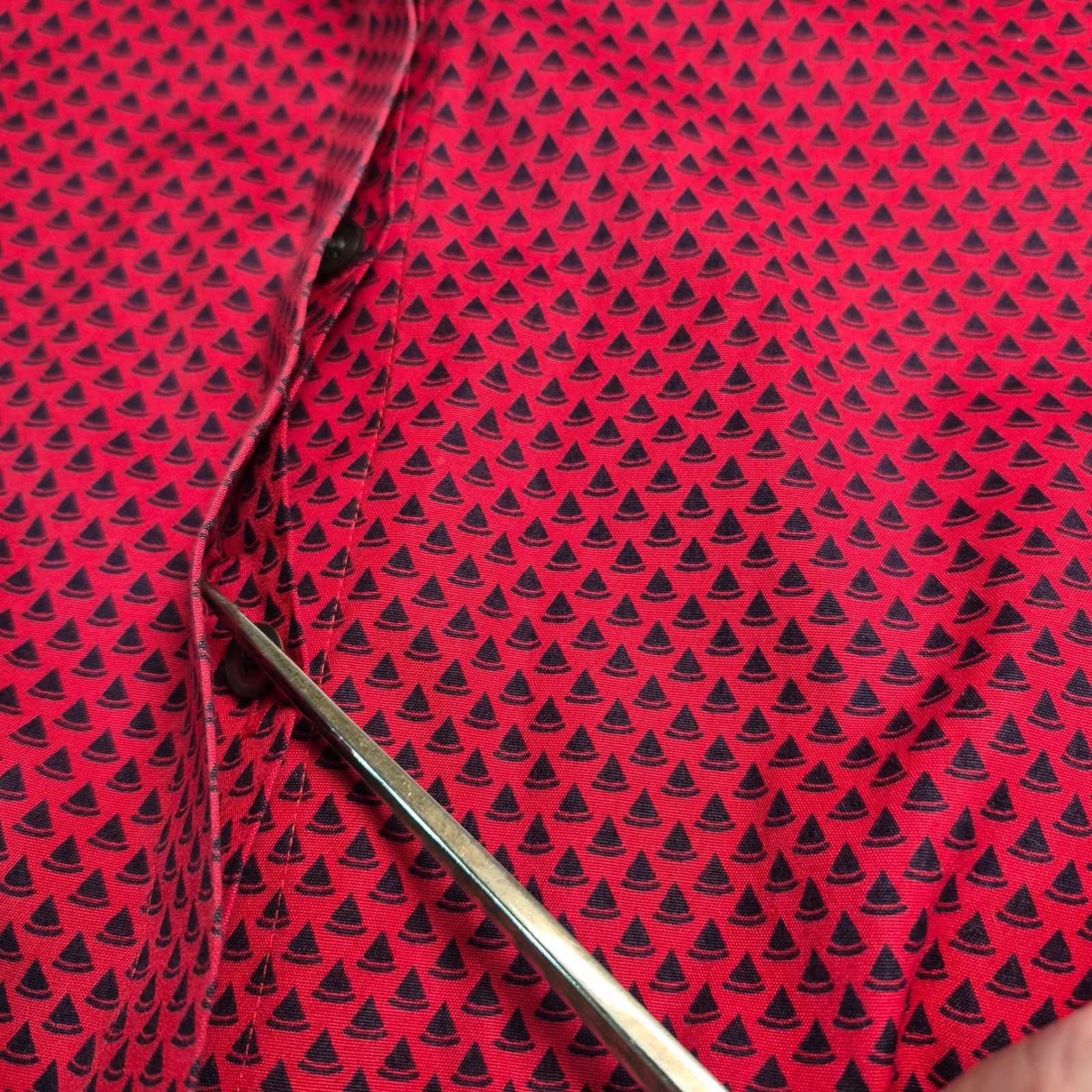 Talbots Top Sz 8 3/4 Sleeve Front Button Placket Nautical Preppy Old Money