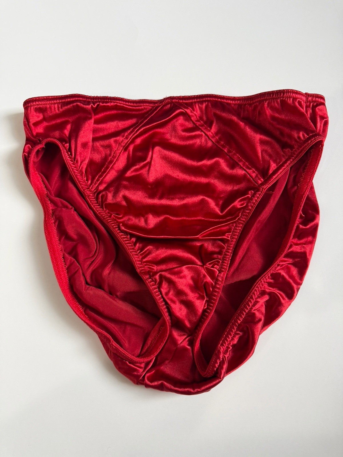 RARE – Vintage Victoria Secret Red Satin Panty Hi-Cut Large