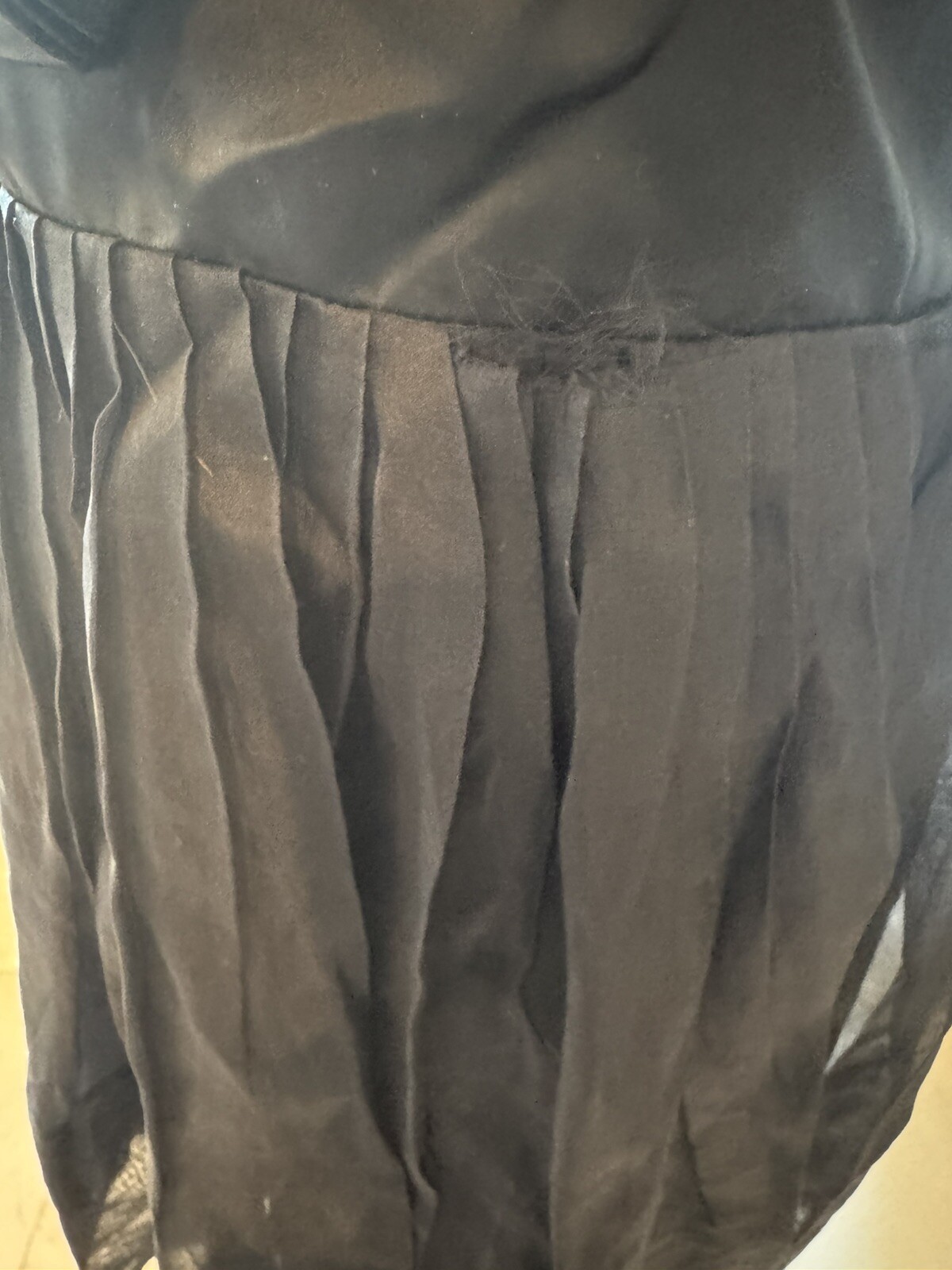 Vtg 60’s black lace fit & flare Silk Organza cocktail Mini Dress Med