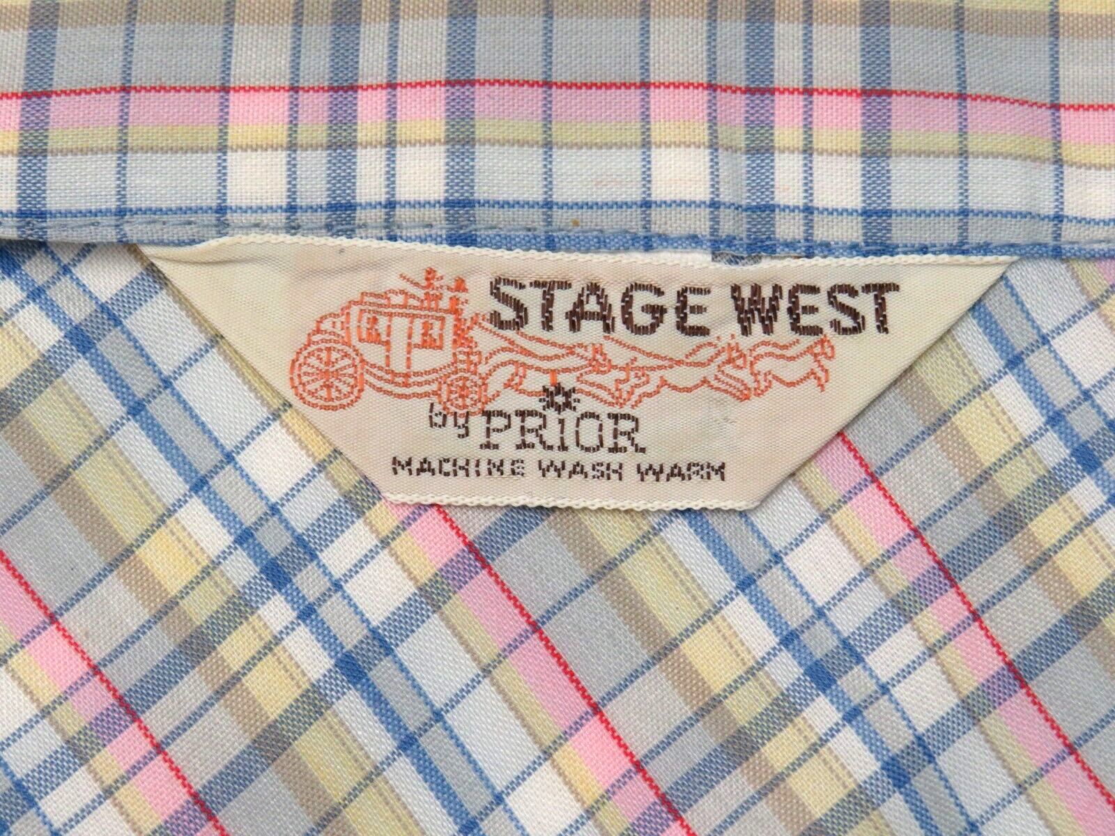 VTG 1960s 70s STAGE WEST BY PRIOR WOMEN’S WESTERN SHIRT PEARL SNAPS ROCKABILLY