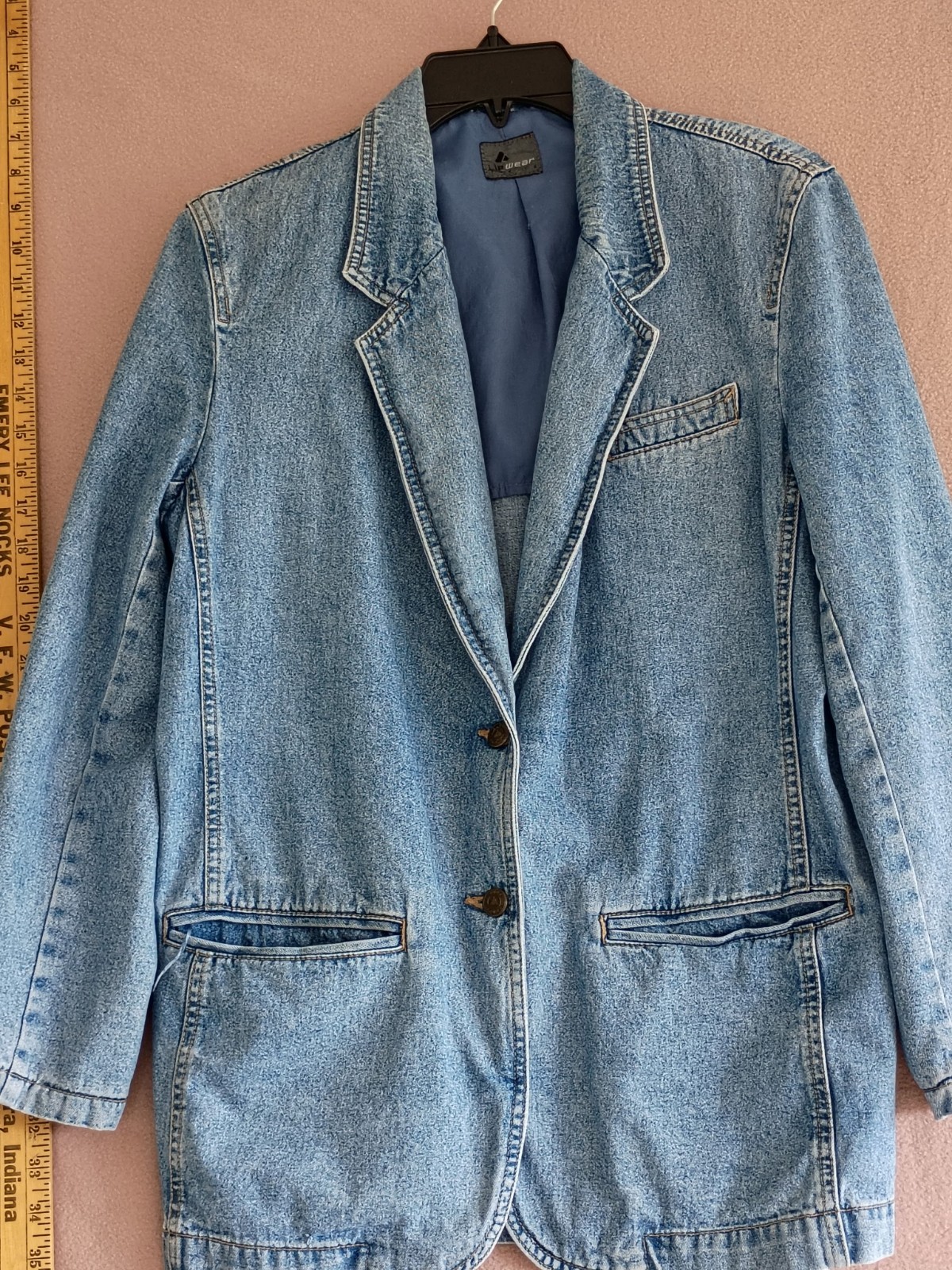 Blue Jean Jacket Lizwear By Liz Claiborne Size 8 Vintage ’90s