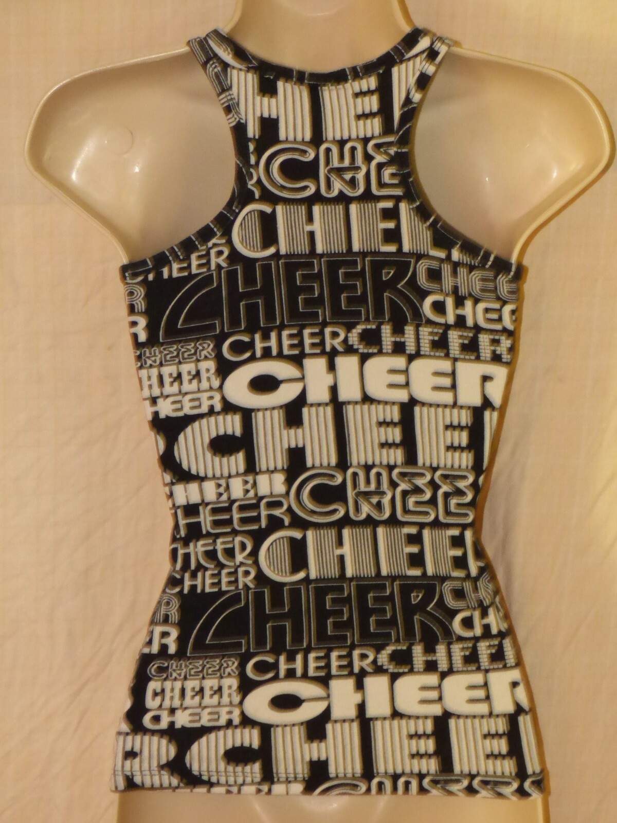 Vintage Women’s Varsity Spirit Fashions Black CHEERS Tank Top S