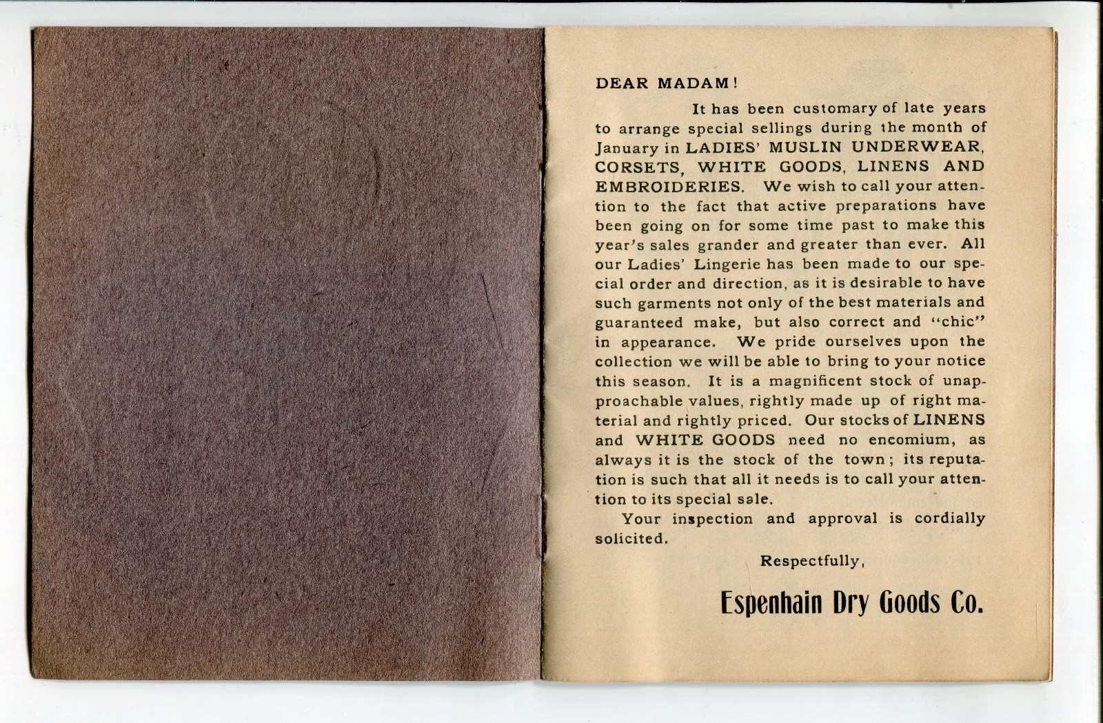 1898 Women’s Undergarments Booklet, Valuable Hints for Ladies Only, Espenhain Co