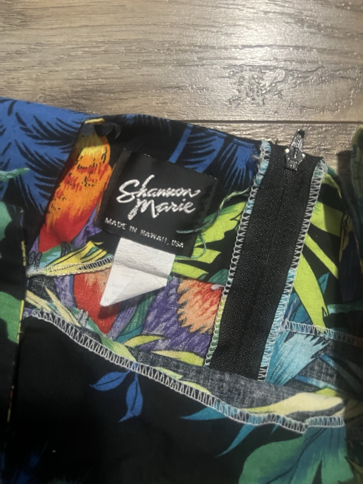 Vintage Shannon Marie Hawaiian Dress Women’s Size XL 14 Parrot Tropical Cruise